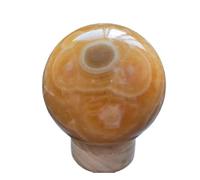 UYCUODLUY 1 Bola de Cristal Cuarzo Naranja calcita Amarilla 1500-1600 g