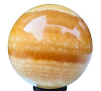 UYCUODLUY 1 Bola de Cristal Cuarzo Naranja calcita Amarilla 1500-1600 g