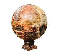 UYCUODLUY 1 Bola de Cristal Madera petrificada 900-1000 g, Pulida, for decoración, Regalo