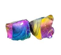 UYCUODLUY 1 Gema de obsidiana cruda con Brillo galvanizado, 2 a 4 cm y 30 a 50 g