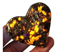 UYCUODLUY 1 Pieza de 40-50 g dijes Cristal yooperlita con Forma corazón, Cristales Wicca poderosos