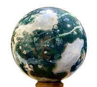 UYCUODLUY 1 Pieza de ágata acuática 1500-1600 g con Esfera Cristal calcedonia Azul