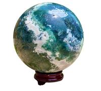 UYCUODLUY 1 Pieza de Bolas ágata acuática 900-1000 g, Cristal Cuarzo Verde, Musgo y