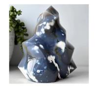 UYCUODLUY 1 Pieza de Piedra Preciosa Torre con Punta antorcha Llama Blanca y Negra 0-50 g