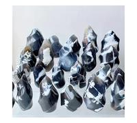 UYCUODLUY 1 Pieza de Piedra Preciosa Torre con Punta antorcha Llama Blanca y Negra 180-300 g