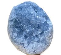 UYCUODLUY 1 Pieza de Piedras Cristal celestita Azul en Forma Huevo (500-550 g) for decoración del hogar