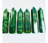 UYCUODLUY 1 Varita de Punta única Esmeralda 8-9 cm for decoración Interiores