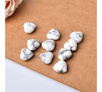 UYCUODLUY 10Pcs Crystal Rose Quartz Heart Stone Amethyst Tigers Eye Home Decor Crafts Love Gems DIY Gift (Color : White, Size 10pcs)
