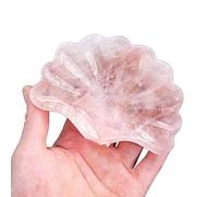 UYCUODLUY 1PC Carved Crystal Rose Quartz Shell Shape Bowl Gemstone Bowl-Like Object Ornament