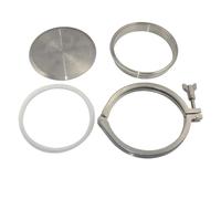 UYCUODLUY 1pc OD38-219mm Length 1.5" - 8" Pipe Weld Ferrule + Tri Clamp + PTFE Gasket + End Cap 316 Stainless Steel Fitting Pipe Suit(OD51mm and 2inch)