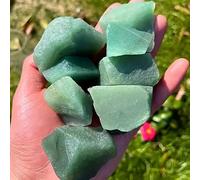 UYCUODLUY 200-210 g (un Paquete) Piedra cruda Irregular de Cuarzo cristalino Verde for Hacer Joyas y decoración del hogar
