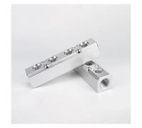 UYCUODLUY 30x30mm 40x40mm WxH 1/2" Inlet to 1/4" Outgassing Female 2 3 4-7 8 10 Ways Solid Aluminum Pneumatic Air Manifold Block Splitter(10,40x40mm)
