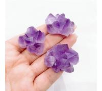 UYCUODLUY Beautiful Amethyst Cluster Flower Irregular Crystal Quartz Aquarium Gift (Size : 3PCS)