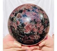 UYCUODLUY Beautiful Garnet Quartz Crystal Stone Ball Ornaments (Size : 1500-1600g)