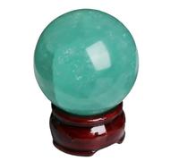 UYCUODLUY Beautiful Green Fluorite Crystal Ball with Stand,Decorative Sphere for, Quartz Balls for Home Decor and Divination,40~45mm