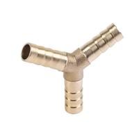 UYCUODLUY Brass Pipe Fitting Straight Elbow T Y X Shape 2 3 4 Way Connector for 6mm to 8mm 10mm 14mm 16mm 19mm Copper Water Tube(Y 3 Way,8mm)