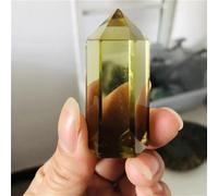 UYCUODLUY Crystal Dot Citrine Column Obelisk Yellow Home Ornaments Decor(6-7cm,1pc)