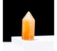 UYCUODLUY Crystal Hexagonal Column Tower Dream Amethyst Tiger Eye Point Stone Desktop Decoration Ornaments (Color : Yellow Jade)