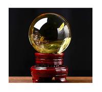 UYCUODLUY Feng Shui Ornaments Crystal Ball/Photography Ball Cracked Yellow Office Auspicious Stone Carving Gift for Photography Decoration (3cm)