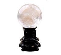 UYCUODLUY Feng Shui Ornaments Crystal Ball/Photography Ball White Cracked Office Auspicious Stone Carving Polished Gift for Photography Decoration (8cm)
