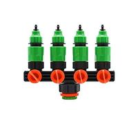 UYCUODLUY Garden Sprinkler Watering Sprayer 4/7 8/11 Hose Garden Faucet Diverter 4-Way Faucet Diverter Hose 1/4 Or 3/8 Hose Fittings Pipe Joint Irrigation 1 Set (Color : A)