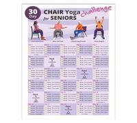 UYCUODLUY Gentle Chair Yoga Pose Poster - Exercise Chart for Seniors & Beginners, Therapeutic Wall Art for Home or Therapy Office(Unframed,08x12inch(20x30cm))