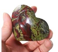 UYCUODLUY Heart Dragon Blood Stone Polished Carving Palm Love Gemstones Spiritual Balancing Gift,6~7cm