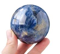 UYCUODLUY Kyanite Crystal Ball Gemstone Sphere Ornaments Crystals Decorative for, Home Decoration,4.5-5cm