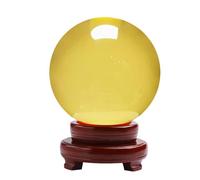 UYCUODLUY Luster Polished Gemstone Crystal Ball Citrine Yellow Quartz Home Collections,50mm