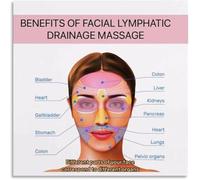 UYCUODLUY Manual Lymphatic Drainage Poster Face Routine Canvas Painting Wall Hang for Home Office Decor(Framed,16x24inch(40x60cm))