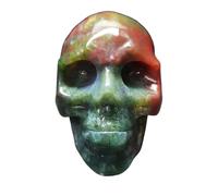 UYCUODLUY Marine Jasper Ore Hand-Carved Skull Quartz Crystal Home Office Decoration Decor(Size:500-600g)