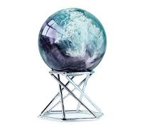 UYCUODLUY Nature Rainbow Fluorite Crystal Ball Sphere with Stand Balls Gemstone for, Feng Shui, Home Decor, Office Table Decorations,2.0in