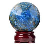 UYCUODLUY Phoenix Lapis Lazuli Symbiotic Crystal Ball with Stand,Quartz Sphere Stone Decorative Orb for Home Decor Grid Ornament,60~65mm