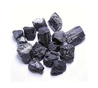 UYCUODLUY Piedra Preciosa de Cristal Cuarzo en Bruto turmalina Negra 200 g