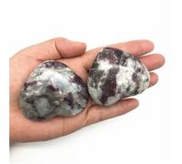 UYCUODLUY Plum Blossom Tourmaline Crystal Heart Polished Gifts Decoration Home Decor(Size:35-50mm)