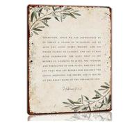 UYCUODLUY Religious Metal Wall Decor Hebrews 12 1-2 Bible Passage Garden Floral Motif Rustic Tin Sign Motivational Verse for Man Cave Garage 8 X 12 inch