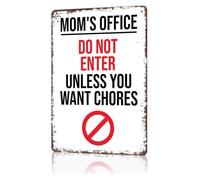 UYCUODLUY Retro Working Mom Tin Sign Funny Office Decor For Home Workspace Craft Room Sewing Room 8 X 12 inch