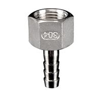 UYCUODLUY Stainless Steel Cast Pipe Fitting, 1pcs 1/8" 1/4" 3/8" 1/2" Female Thread Connector, Hose Tail 8/10/12/14/15/20MM SS304 Stainless Steel Pipe Joint Coupler (1/4" 8mm)