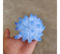 UYCUODLUY Stone 300-400g Blue Ghost Phantom Quartz Crystal Cluster 1pcs