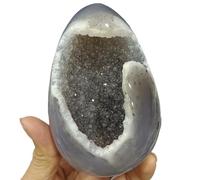 UYCUODLUY Stone Agate Geode Carved Egg Crystal Home Office Decoration Craft Gifts(Size:1.4-1.9g)
