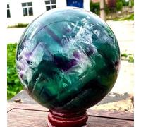 UYCUODLUY Stone Color Fluorite Quartz Crystal Ball Luster(56-60mm)