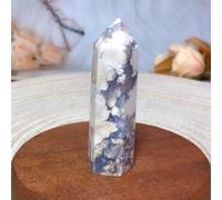 UYCUODLUY Stone Crystal Blue Flower Agate geode Tower Polished Home furnishings Room