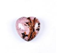 UYCUODLUY Various Materials Gemstones Rose Quartz Crystals Love Heart Shaped Amethyst Home Decoration (Color : Rosapyroxene)