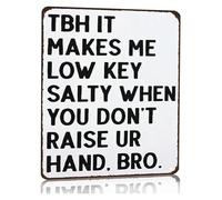 UYCUODLUY Vintage Teacher Humor Sign It Makes Me Salty No Hand Raising Metal Tin Plaque For Classroom Staff Room Office Gift 8 X 12 inch