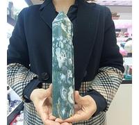 UYCUODLUY Water Grass Agate Stone Column Crystal Home Office Decor Craft Gifts Ore (Size : 650-700g)