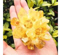 UYCUODLUY Yellow Ghost Quartz Crystal Cluster Crystals Rough Gemstone Home Office Decor Feng Ornaments (Size : 200-300g)