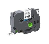 UYDFXA 1 Uds. Cinta de Etiquetas TZe241 Tze-241 Tze 241 de 18mm, Cinta de Impresora Negra sobre Blanca, Compatible con Fabricante de Etiquetas D400(Black on Clear)