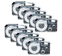 UYDFXA Cartucho de Cinta de Etiquetas de 12 Mm, Negro sobre Blanco, 10 Uds., Compatible con KL G2 KL 60 KL 100 KL 120 KL 750 XR 12 We XR 18 We