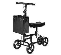 UYDJAKX Andador de rodilla ligero para personas mayores, andador plegable para personas mayores con discapacidad, andador con ruedas ajustable, estrella de luz negra
