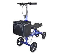 UYDJAKX Andador de rodilla ligero para personas mayores, andador plegable para personas mayores con discapacidad, andador con ruedas ajustable, estrella azul de luz